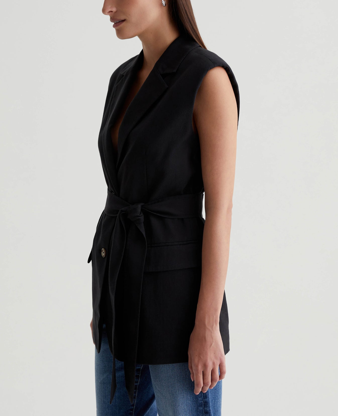 Savannah Blazer Super Black Womens Top Photo 5