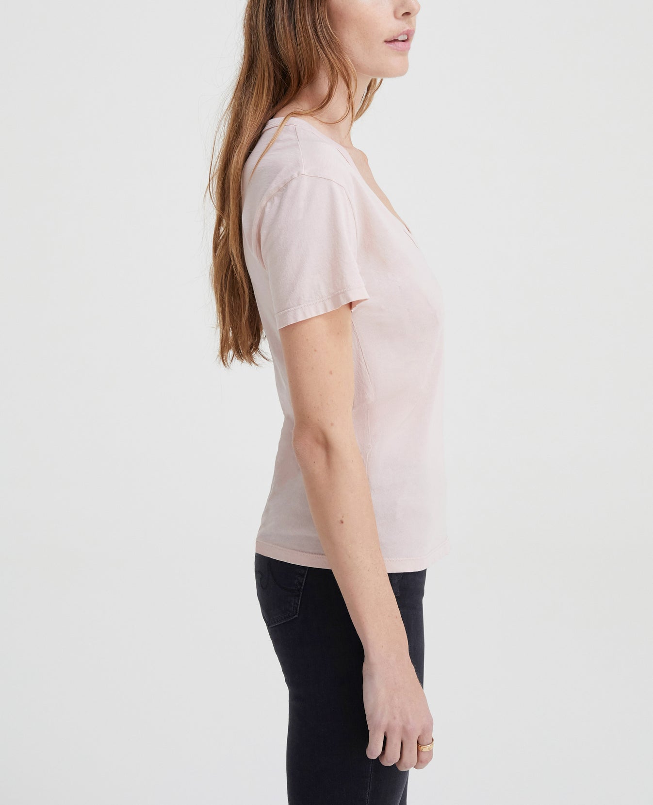 Henson Tee Peaked Pink Short Sleeve Tee Women Tops Photo 2