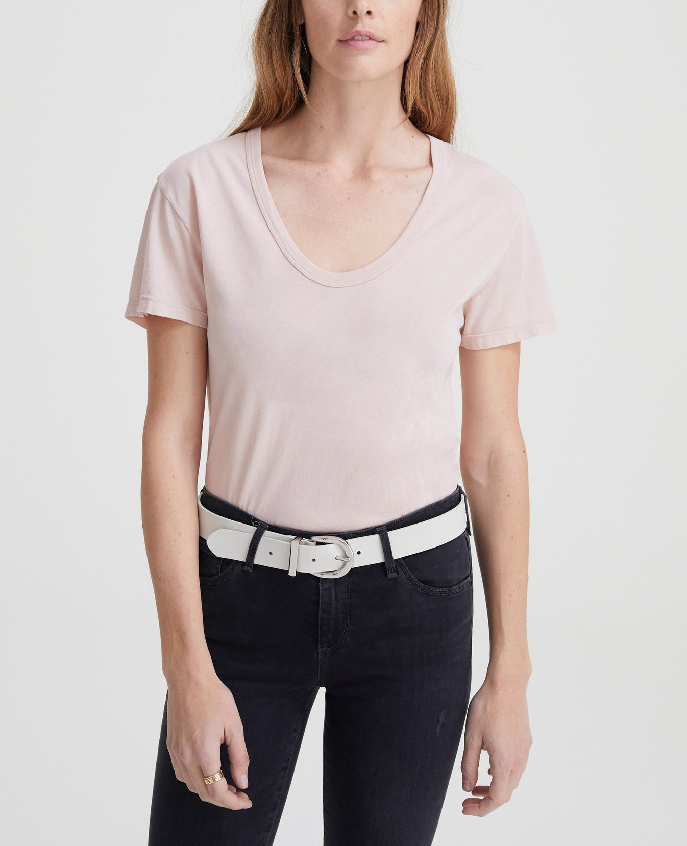 Henson Tee Peaked Pink Short Sleeve Tee Women Tops Photo 5