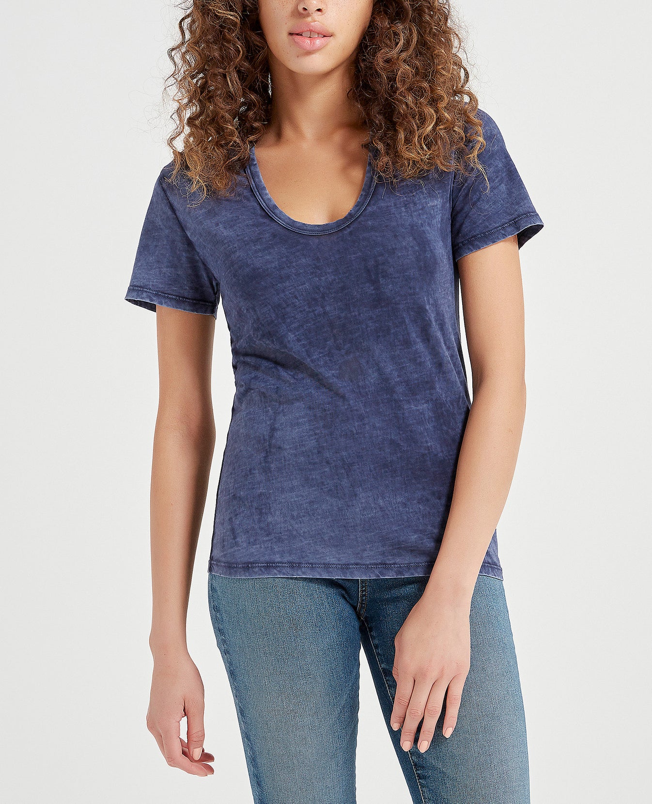 Henson Tee Sunbaked Indigo Ink Short Sleeve Tee Women Tops Photo 1