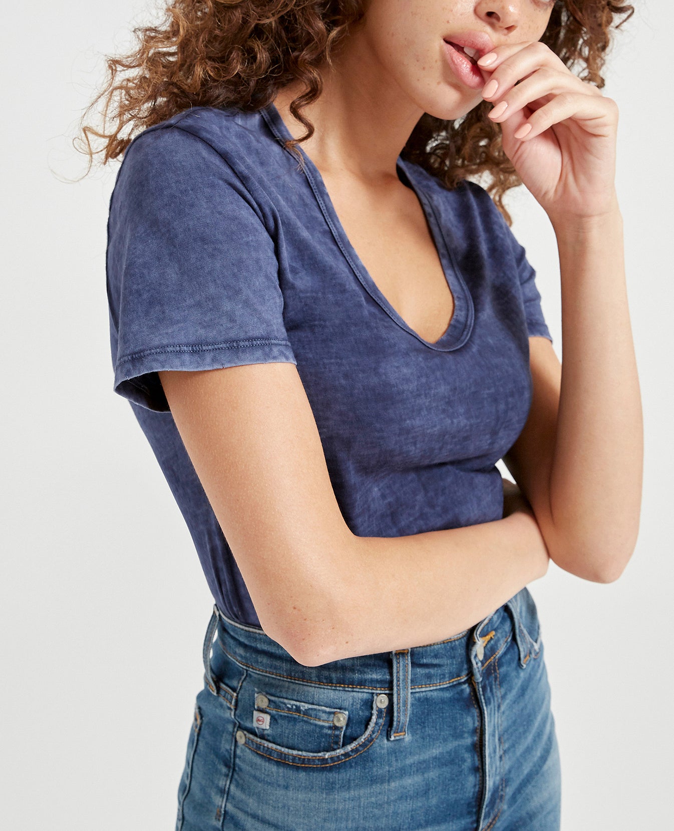 Henson Tee Sunbaked Indigo Ink Short Sleeve Tee Women Tops Photo 5