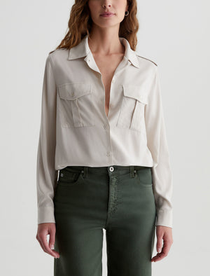 Cybil Pumice Military Shirt Women Top Photo 1