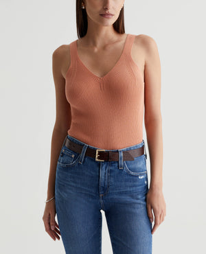 Marion Tank Pink Peach Womens Top Photo 1