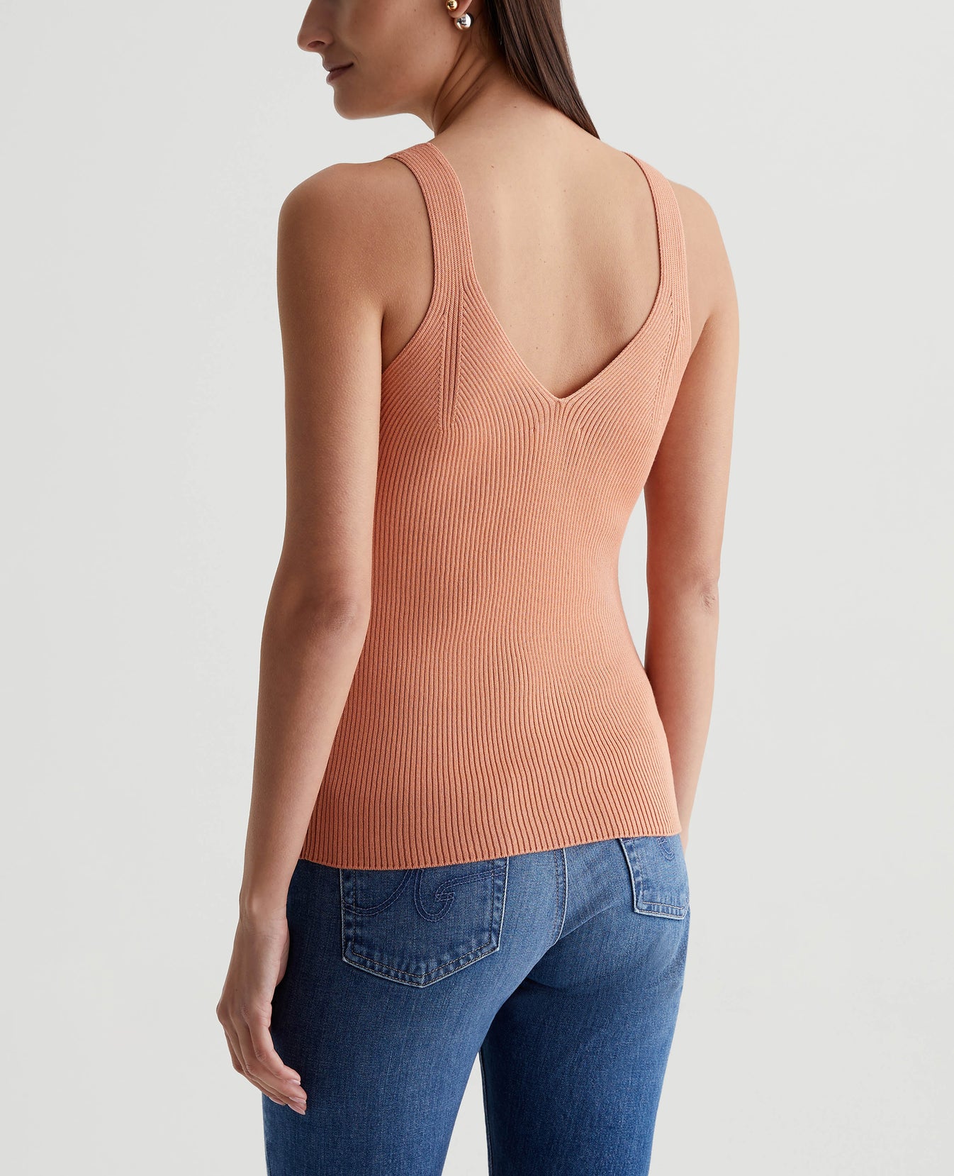 Marion Tank Pink Peach Womens Top Photo 4