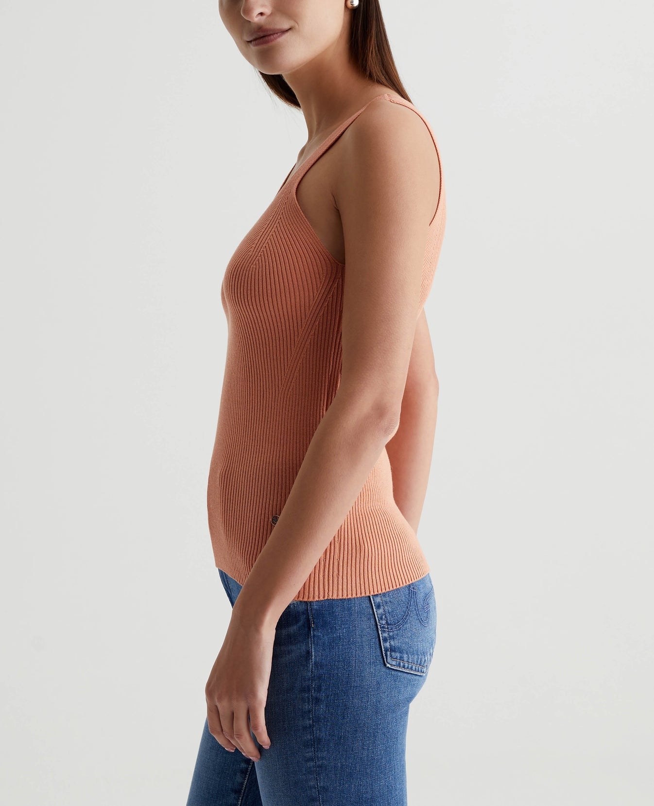 Marion Tank Pink Peach Womens Top Photo 5