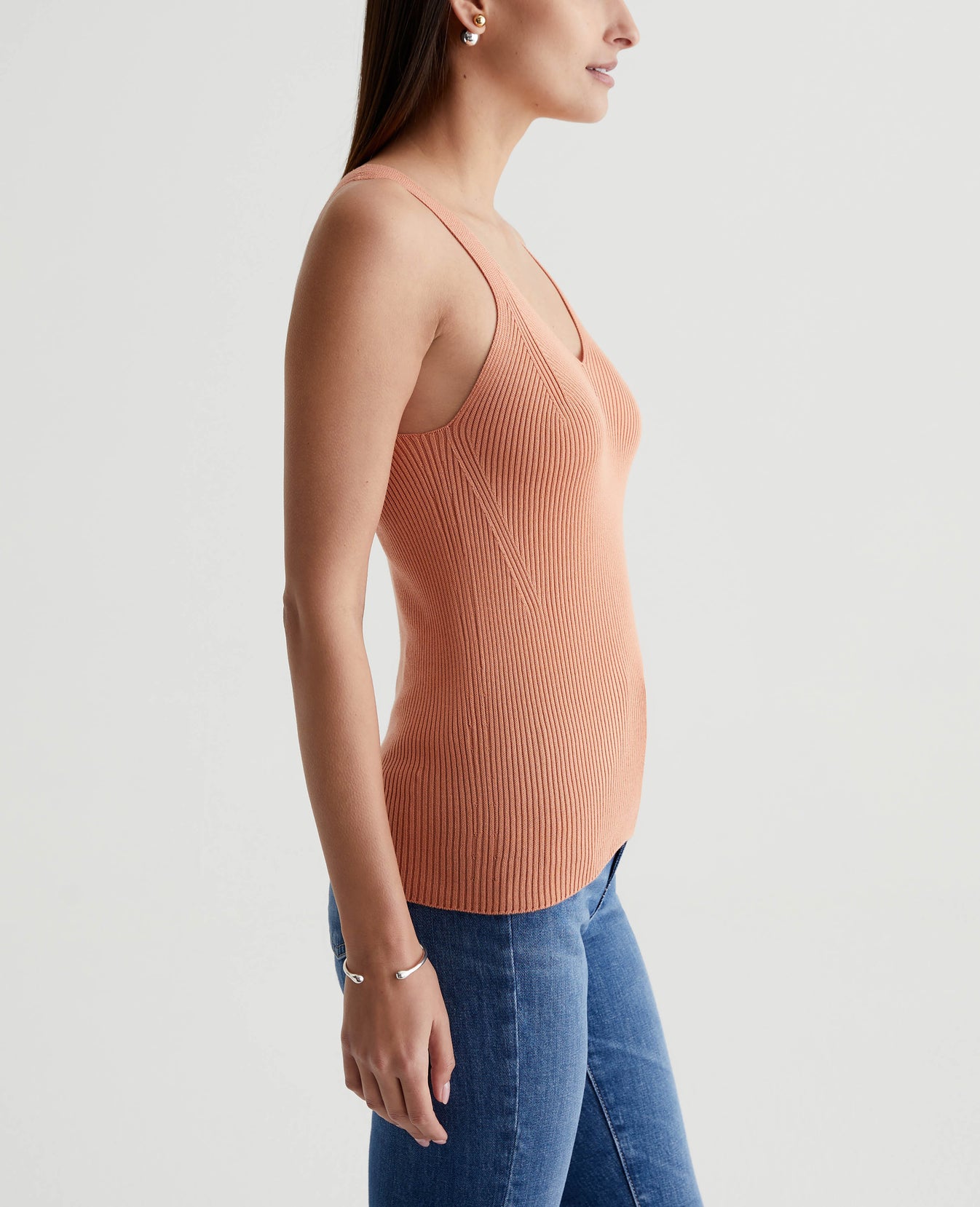 Marion Tank Pink Peach Womens Top Photo 6