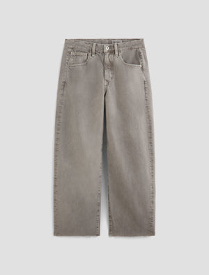 Hattie Crop Sulfur Pebble Grey High-Rise Barrel Women Bottom Photo 9