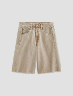 Hattie Short Sulfur Simple Taupe High-Rise Bermuda Women Bottom Photo 9