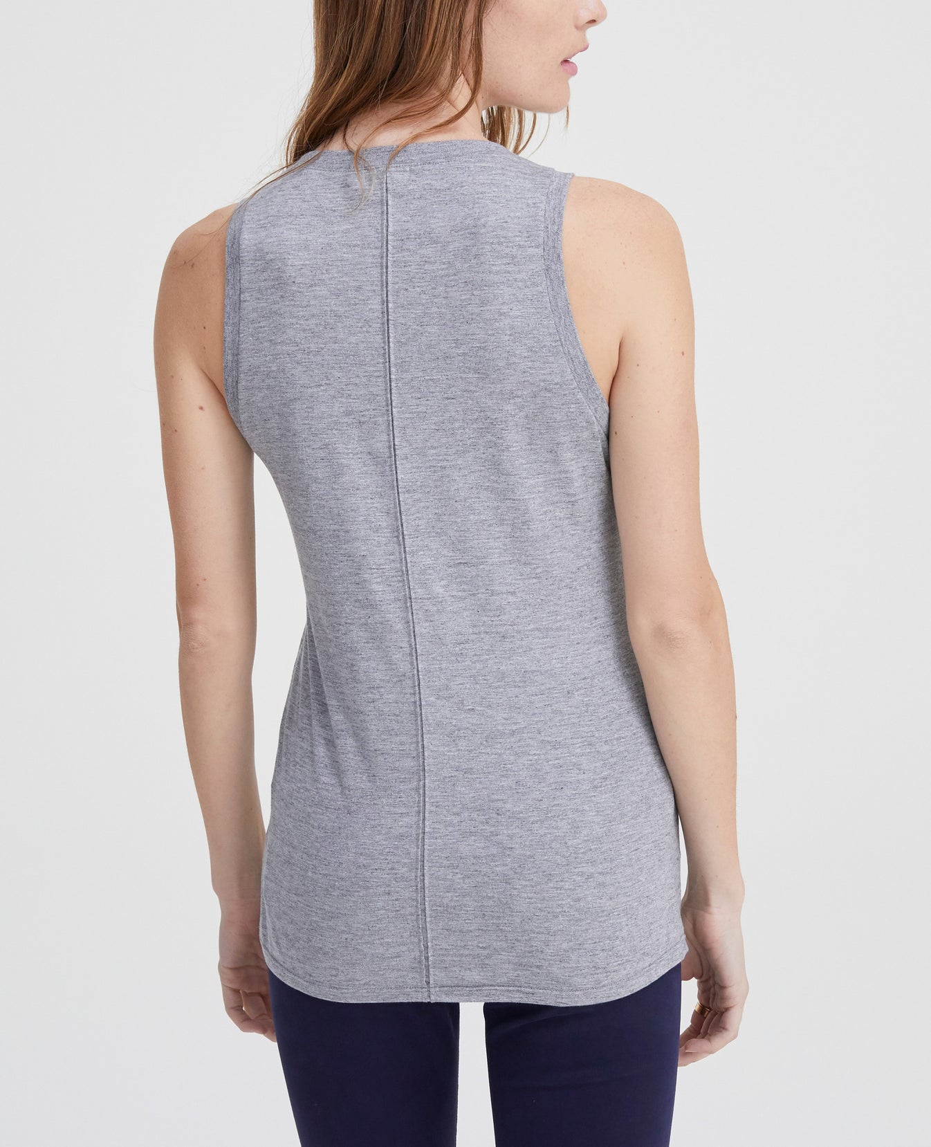 Cambria Tank Heather Grey Classic Scoop Tank Women Tops Photo 3