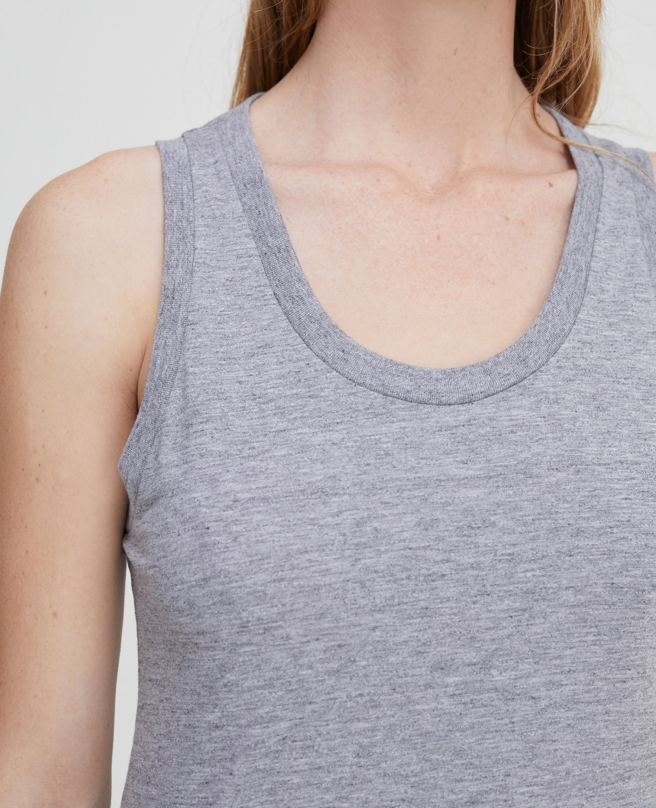 Cambria Tank Heather Grey Classic Scoop Tank Women Tops Photo 5