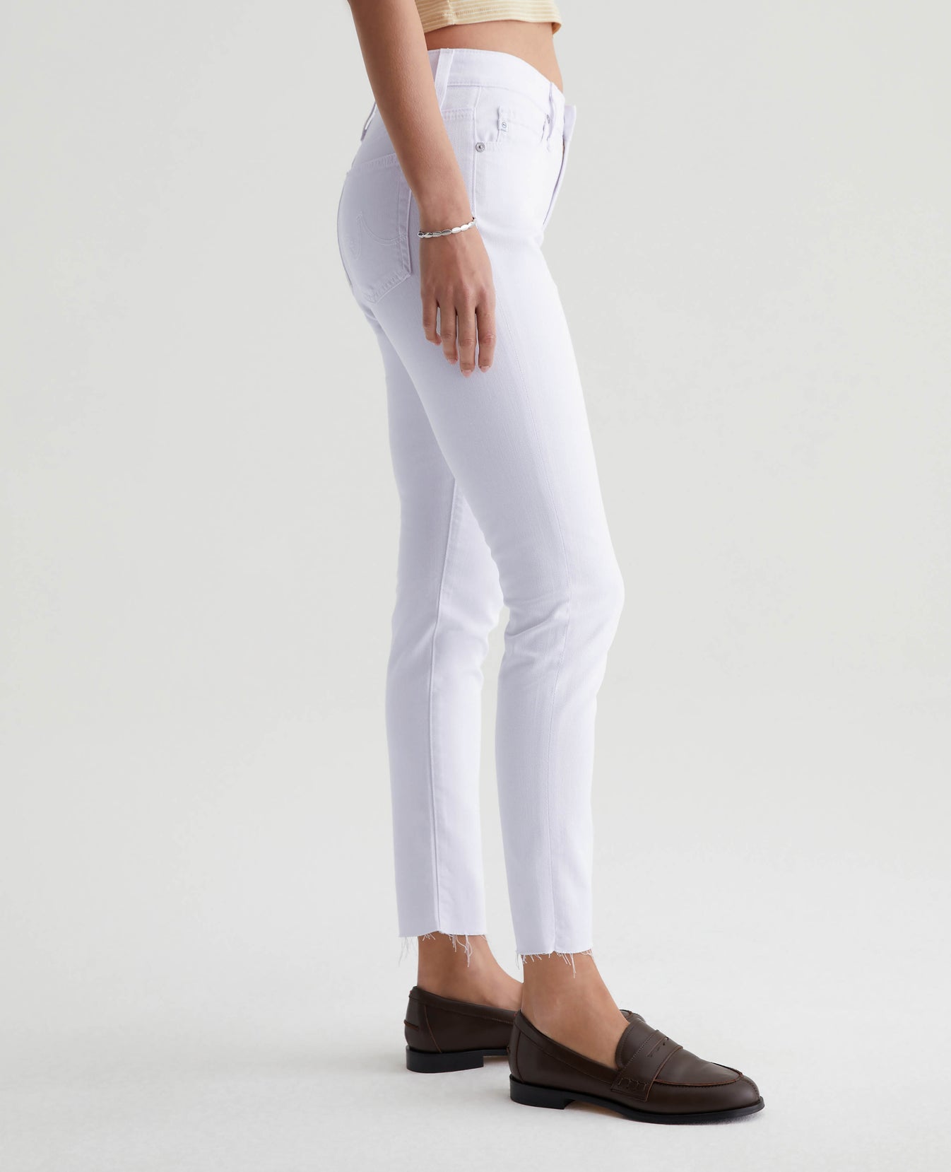 Farrah Skinny Ankle Pearl White Women Bottom Photo 4