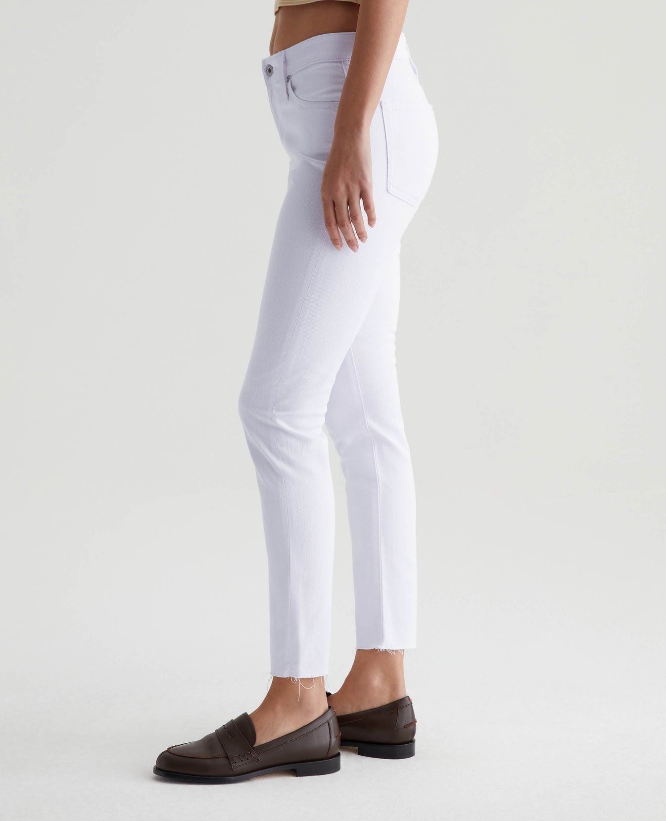 Farrah Skinny Ankle Pearl White Women Bottom Photo 6