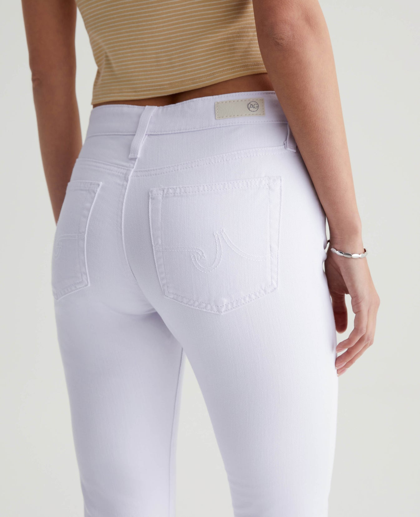 Farrah Skinny Ankle Pearl White Women Bottom Photo 7