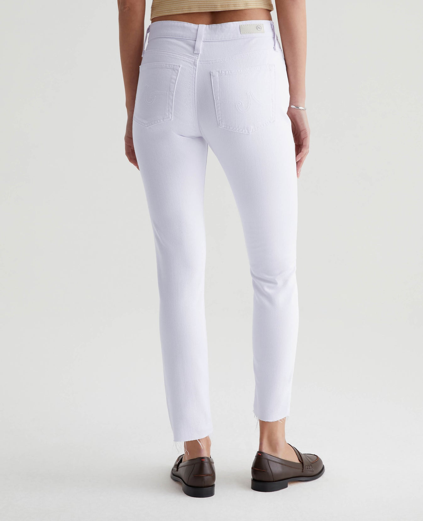 Farrah Skinny Ankle Pearl White Women Bottom Photo 8