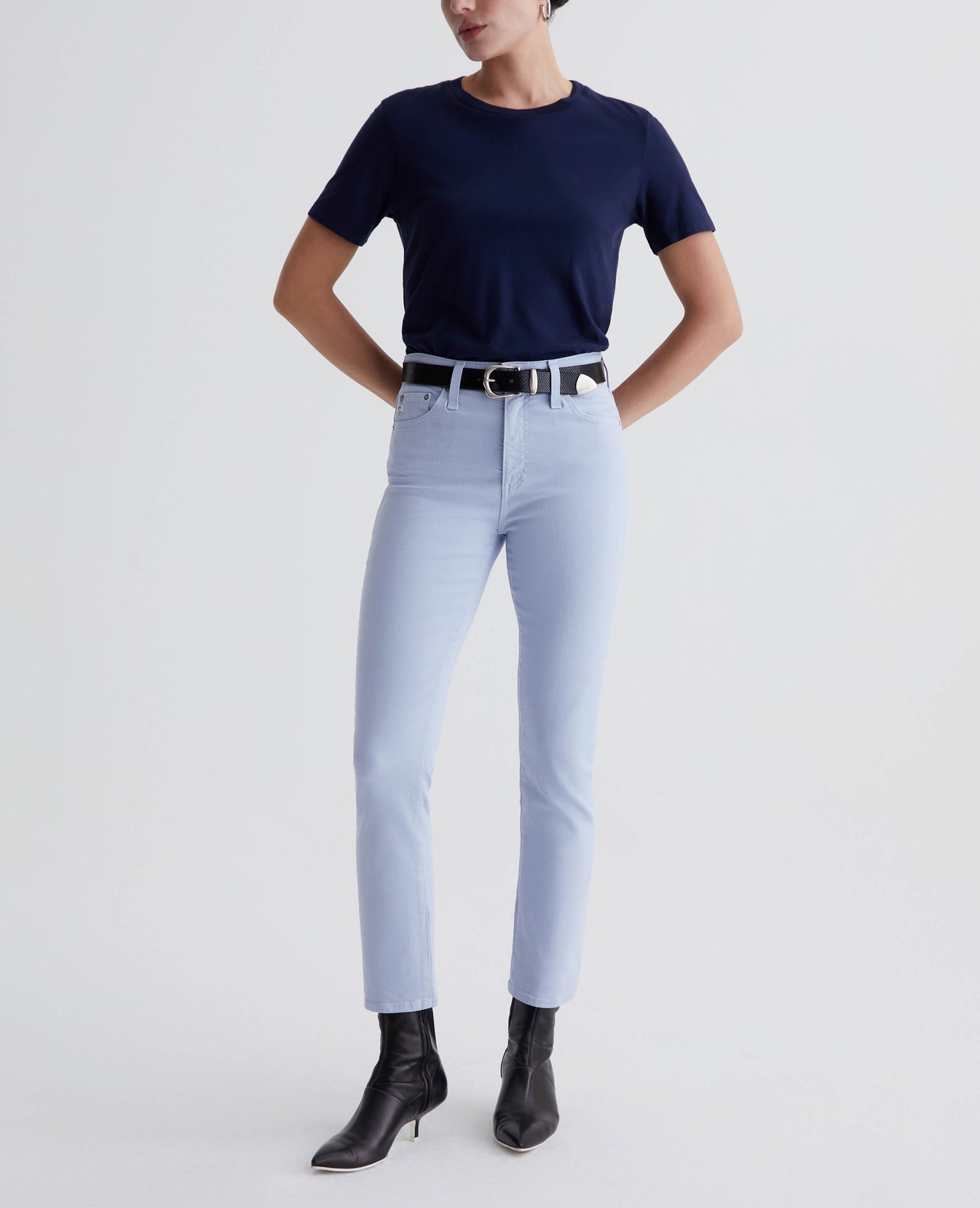 Mari Crop Blue Whisper Womens Bottom Photo 1