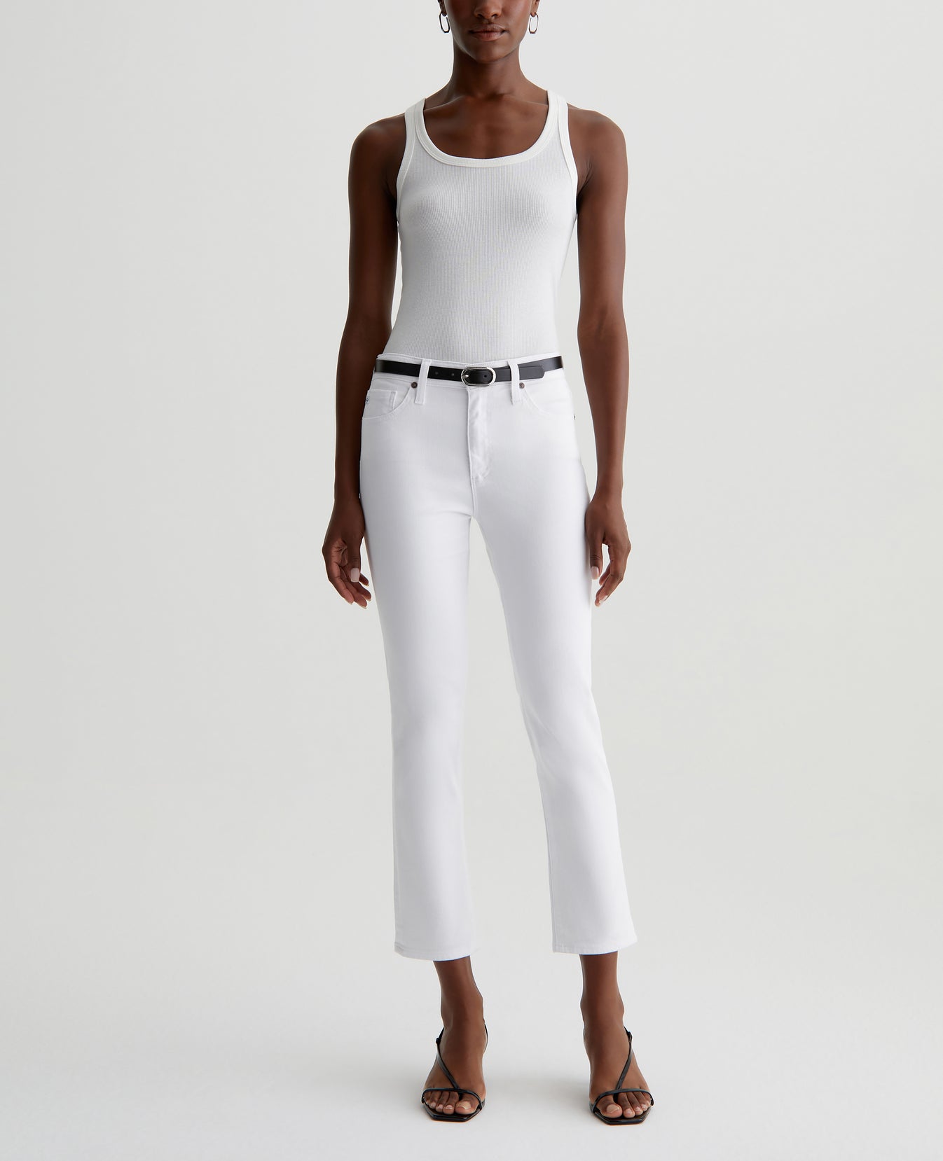 Mari Crop Modern White Womens Bottom Photo 1