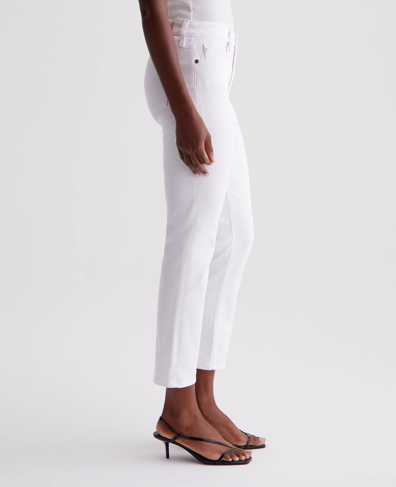 Mari Crop Modern White Womens Bottom Photo 4