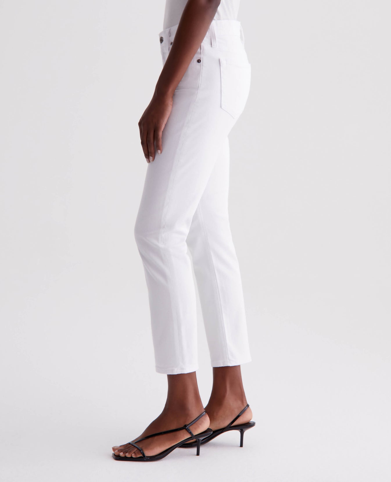 Mari Crop Modern White Womens Bottom Photo 5