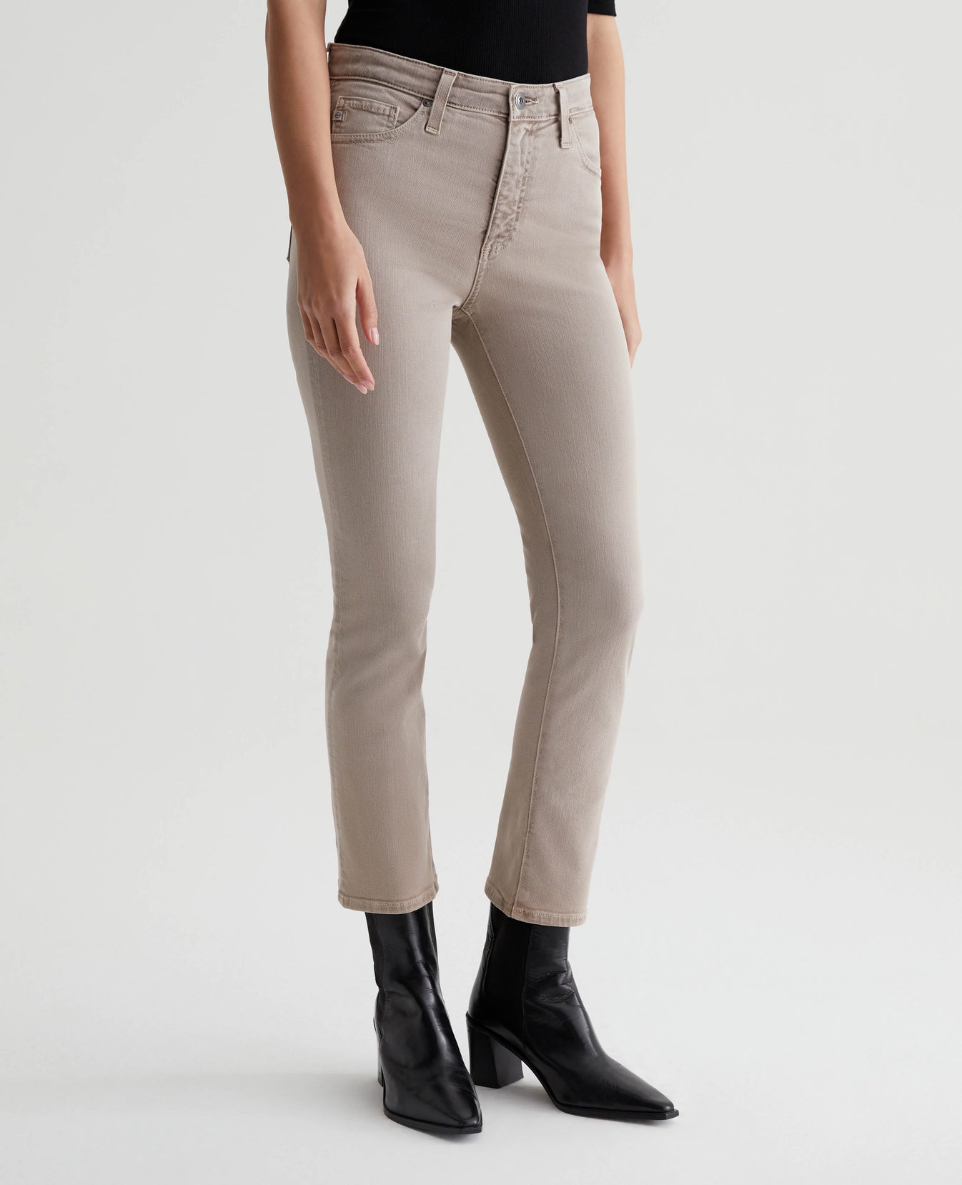 Mari Crop Sulfur Desert Taupe Womens Bottom Photo 2