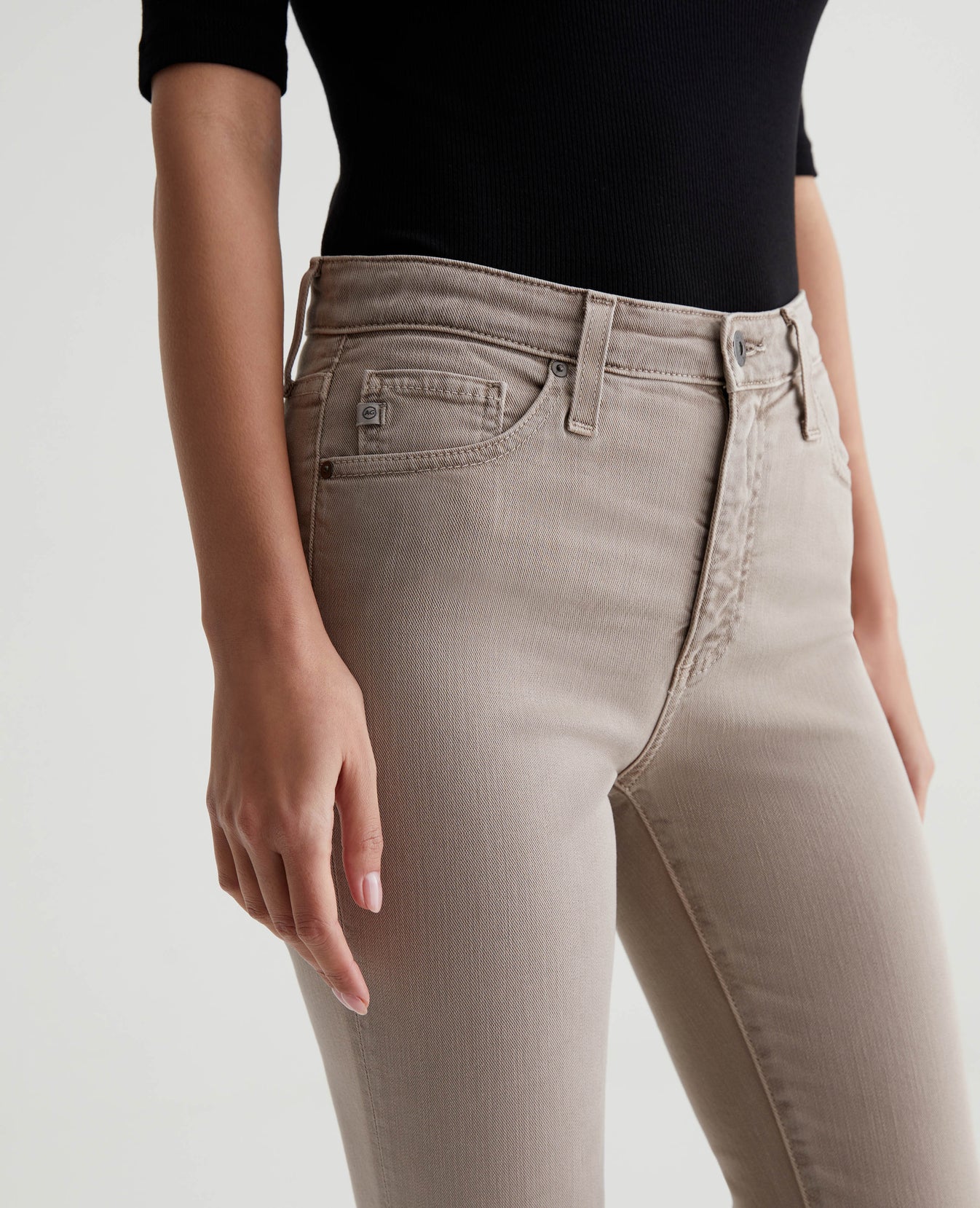 Mari Crop Sulfur Desert Taupe Womens Bottom Photo 3