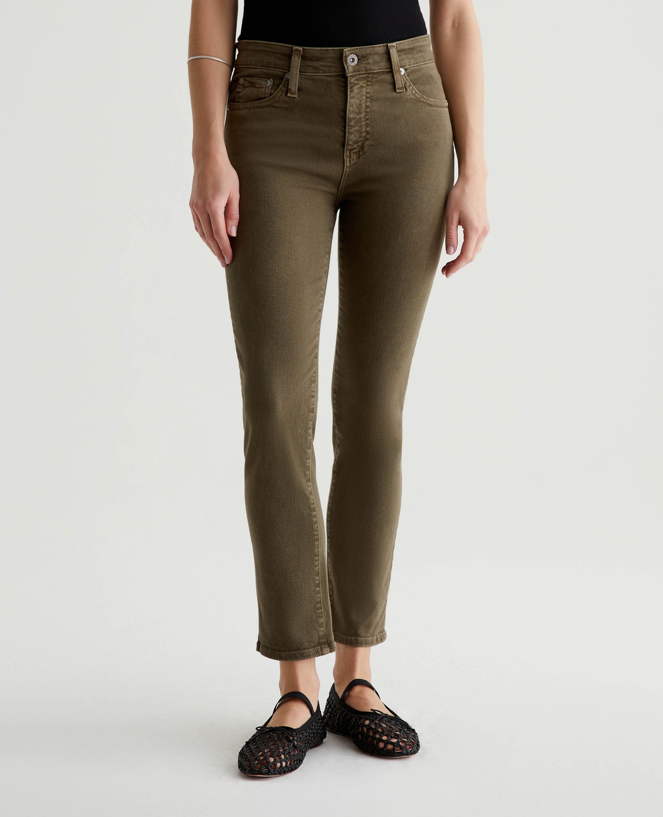 Mari Crop Sulfur Shady Moss Womens Bottom Photo 2