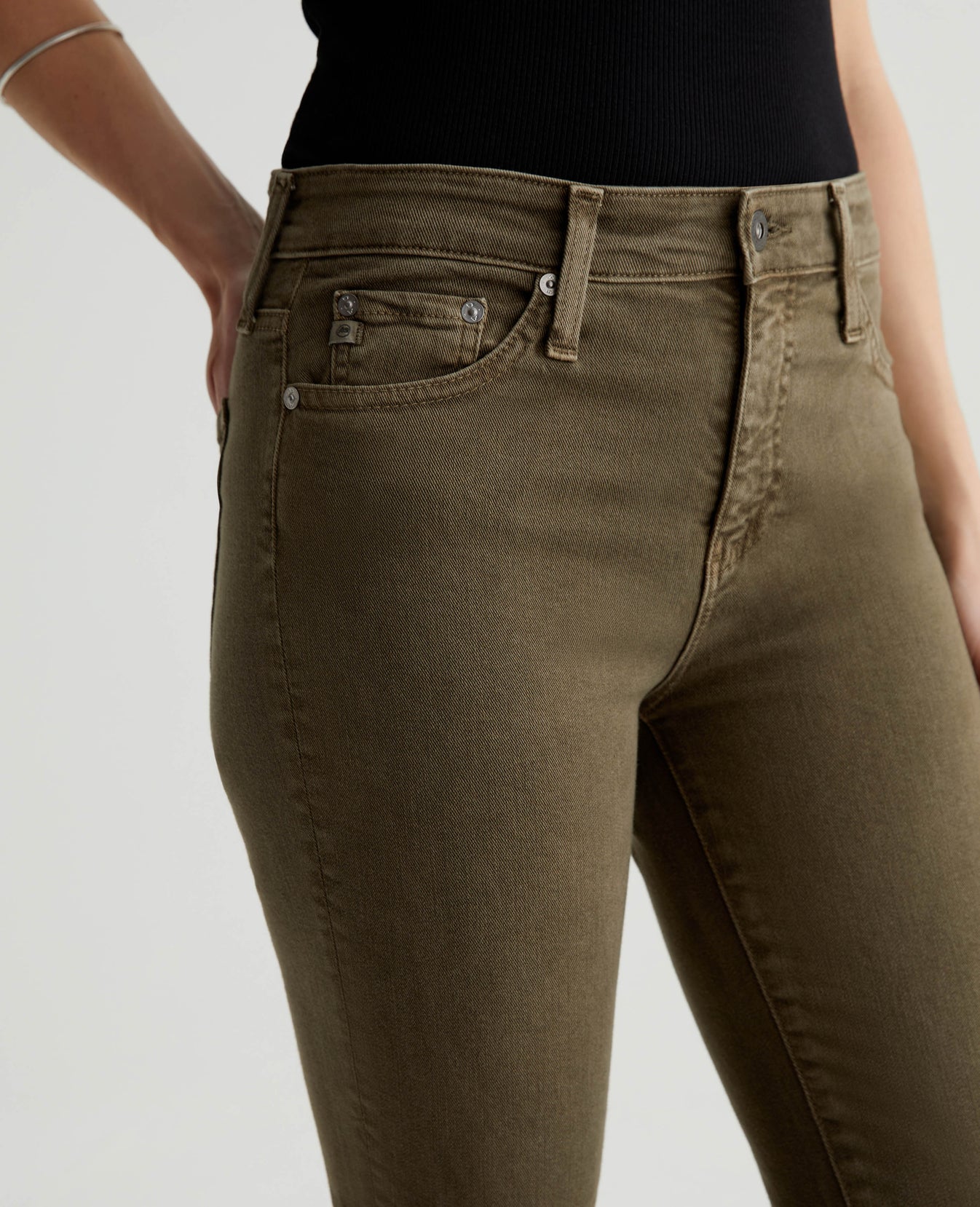 Mari Crop Sulfur Shady Moss Womens Bottom Photo 3