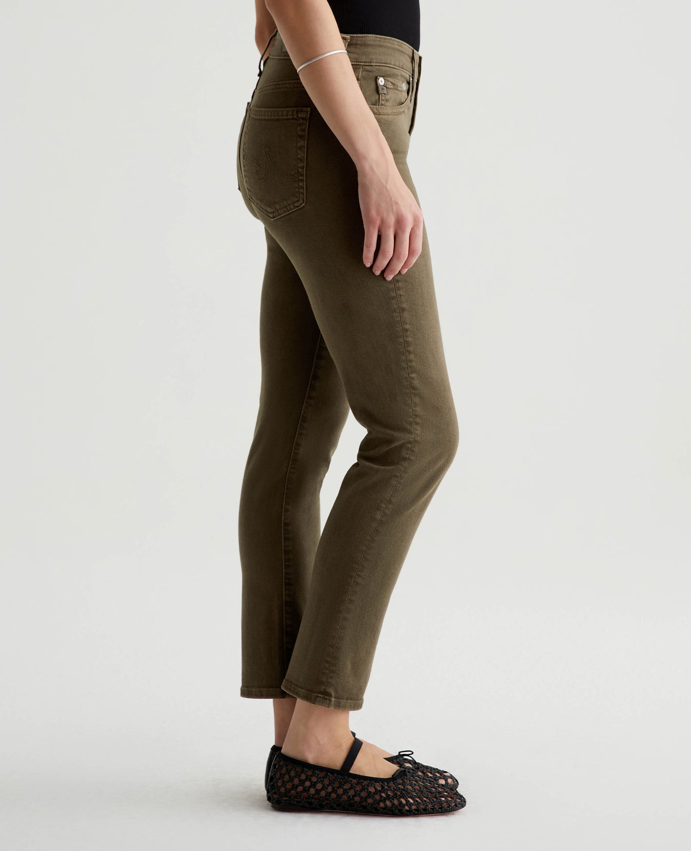 Mari Crop Sulfur Shady Moss Womens Bottom Photo 4