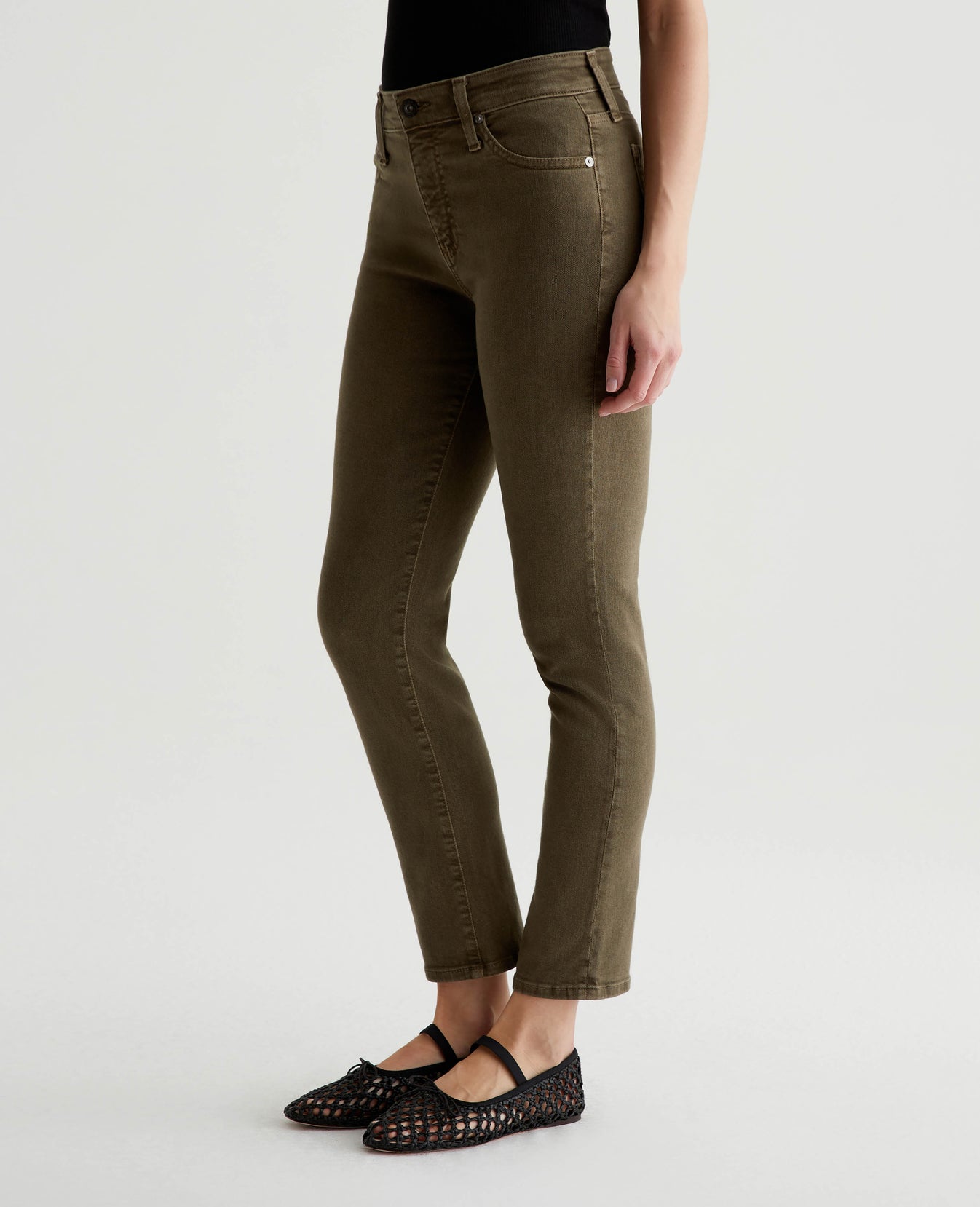 Mari Crop Sulfur Shady Moss Womens Bottom Photo 5