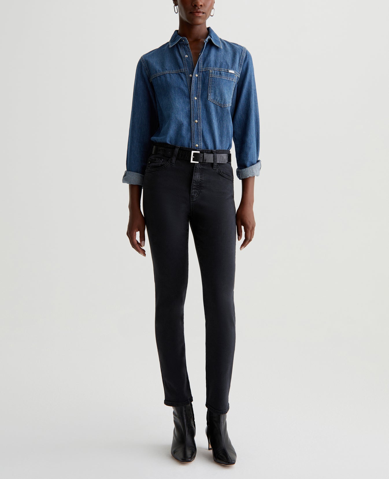 Mari Crop Sulfur Black Womens Bottom Photo 1