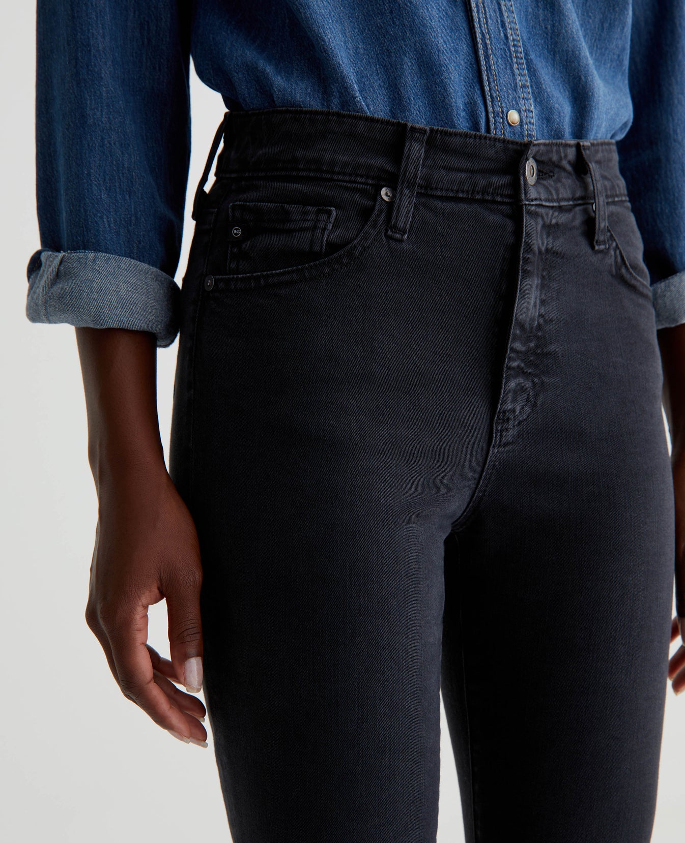 Mari Crop Sulfur Black Womens Bottom Photo 3