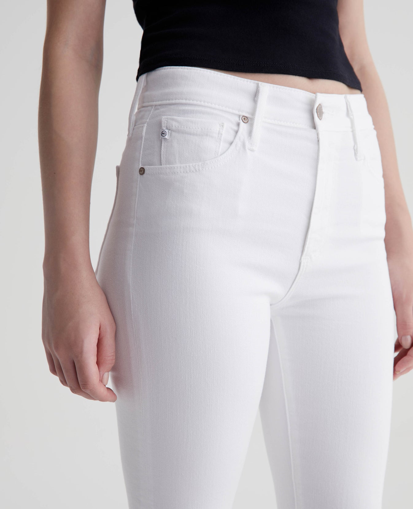 Farrah Boot Crop Modern White Womens Bottom Photo 3