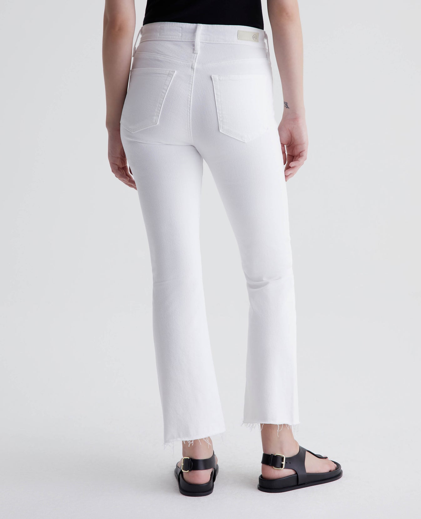 Farrah Boot Crop Modern White Womens Bottom Photo 8