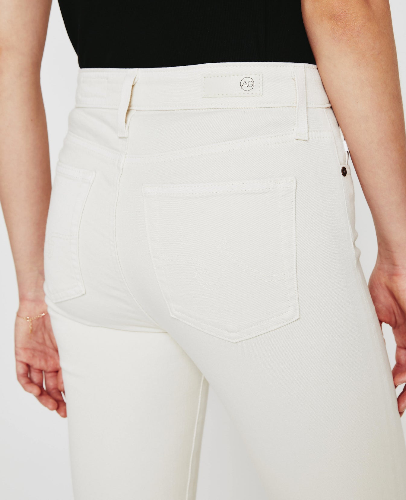Mari Crop White Cream Womens Bottom Photo 5