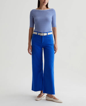Saige Wide Leg Crop Electric Blue Womens Bottom Photo 1