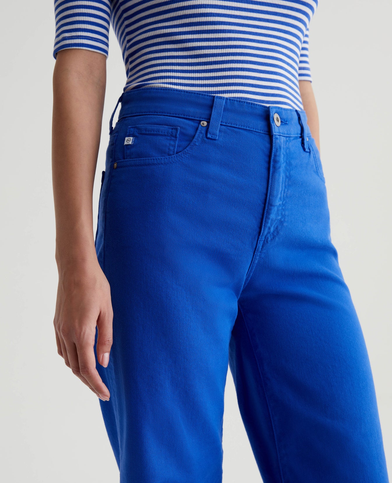 Saige Wide Leg Crop Electric Blue Womens Bottom Photo 3