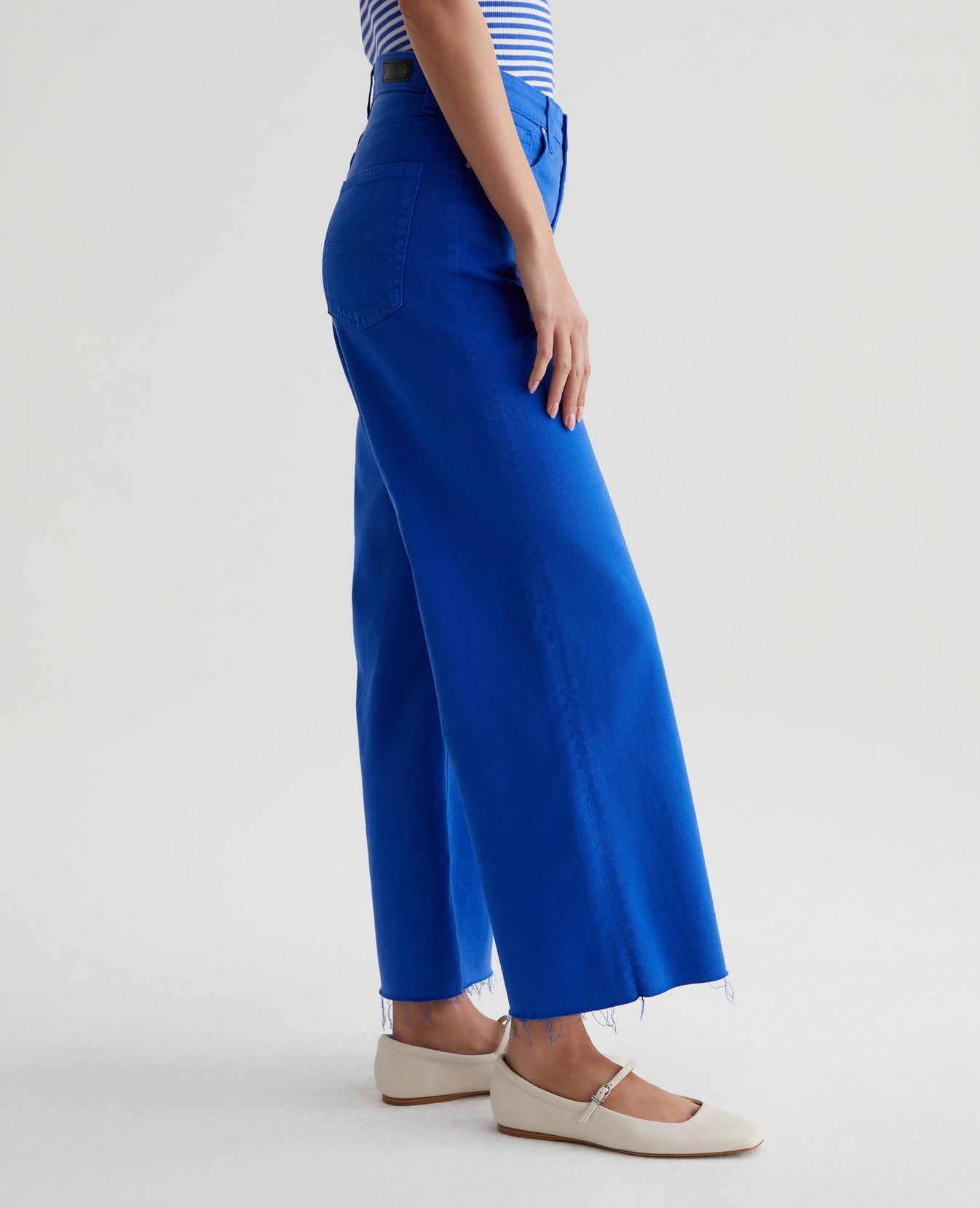 Saige Wide Leg Crop Electric Blue Womens Bottom Photo 4