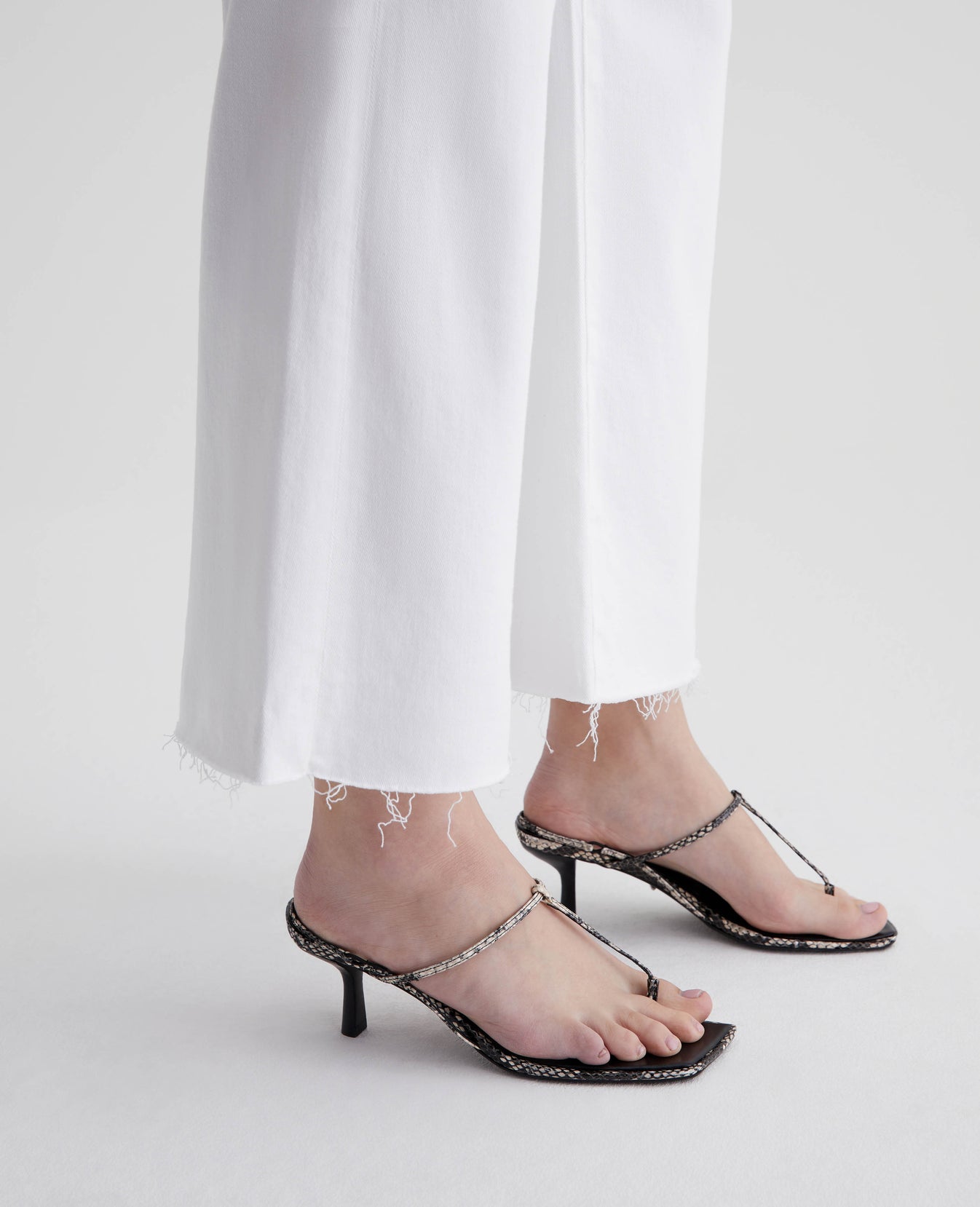Saige Wide Leg Crop Modern White Womens Bottom Photo 5