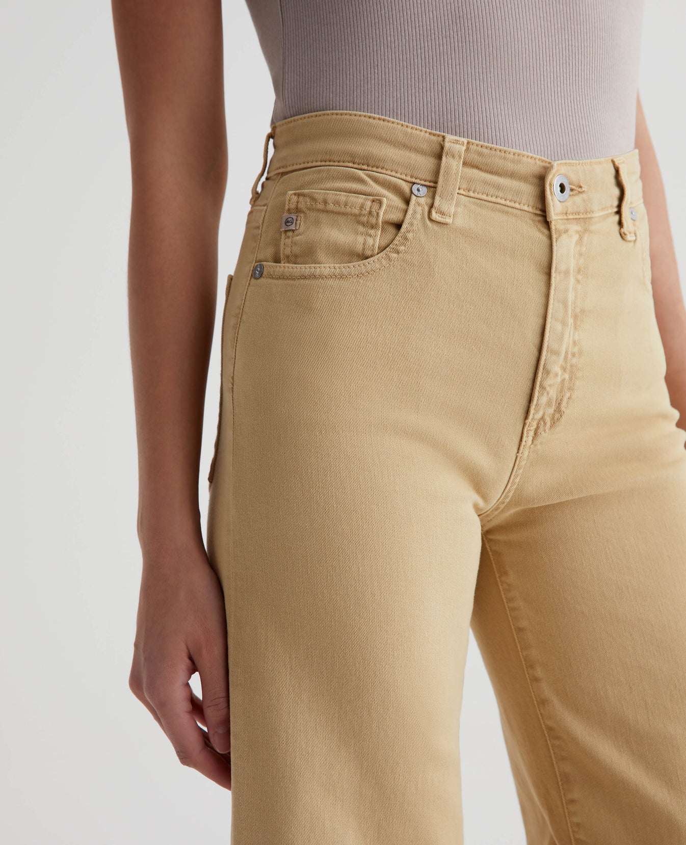 Saige Wide Leg Crop Sulfur Aspen Yellow Womens Bottom Photo 3