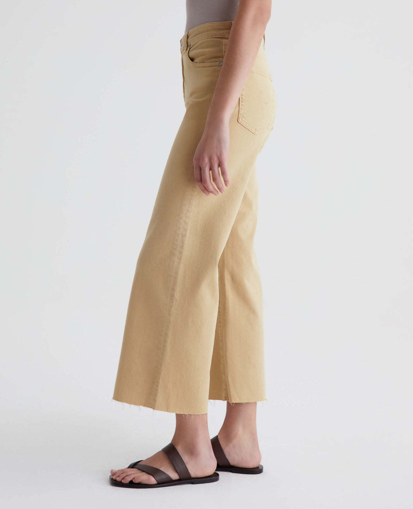 Saige Wide Leg Crop Sulfur Aspen Yellow Womens Bottom Photo 6