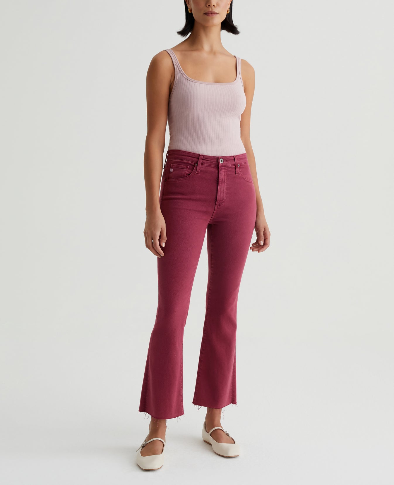 Farrah Boot Crop Hi-White Twilight Magenta Womens Bottom Photo 1