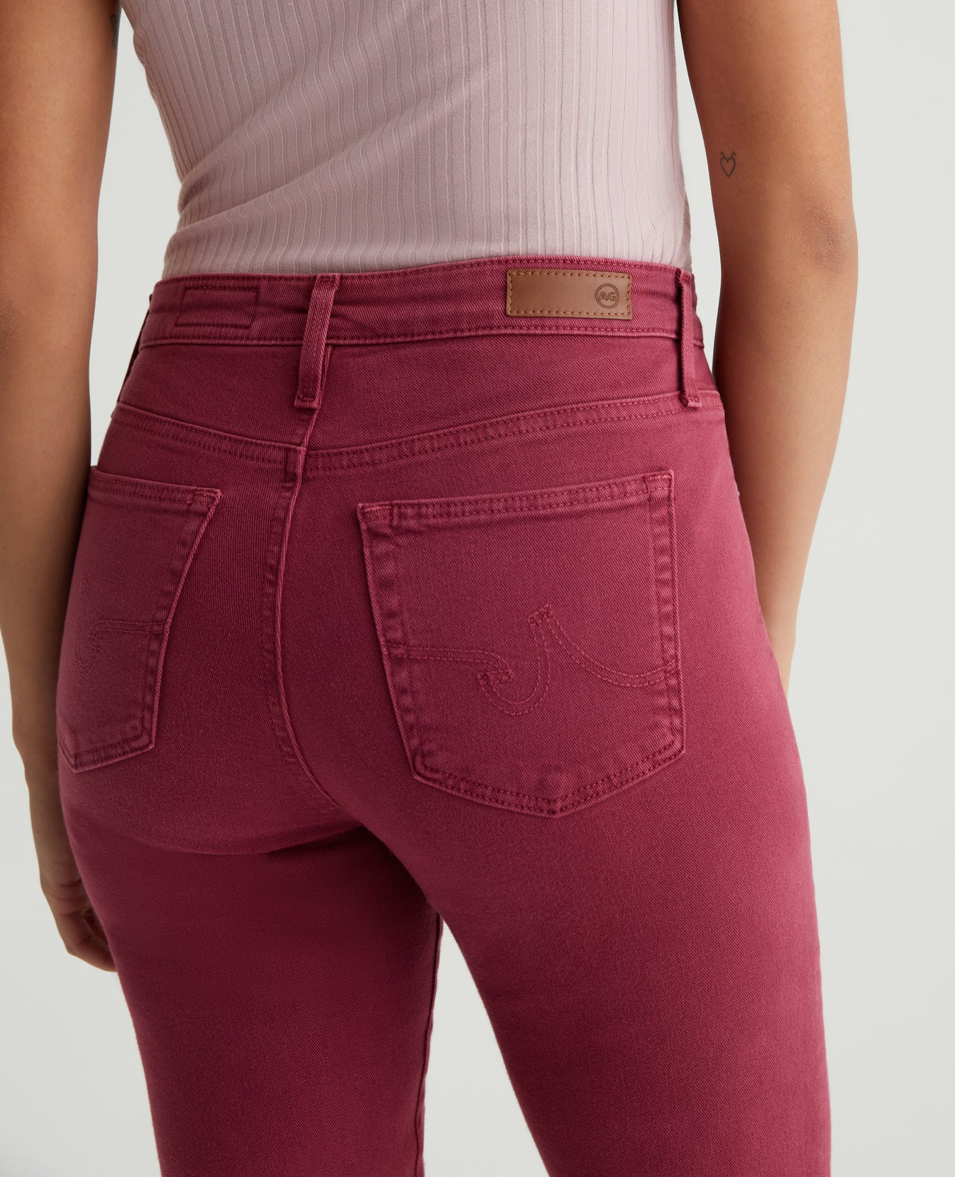 Farrah Boot Crop Hi-White Twilight Magenta Womens Bottom Photo 7