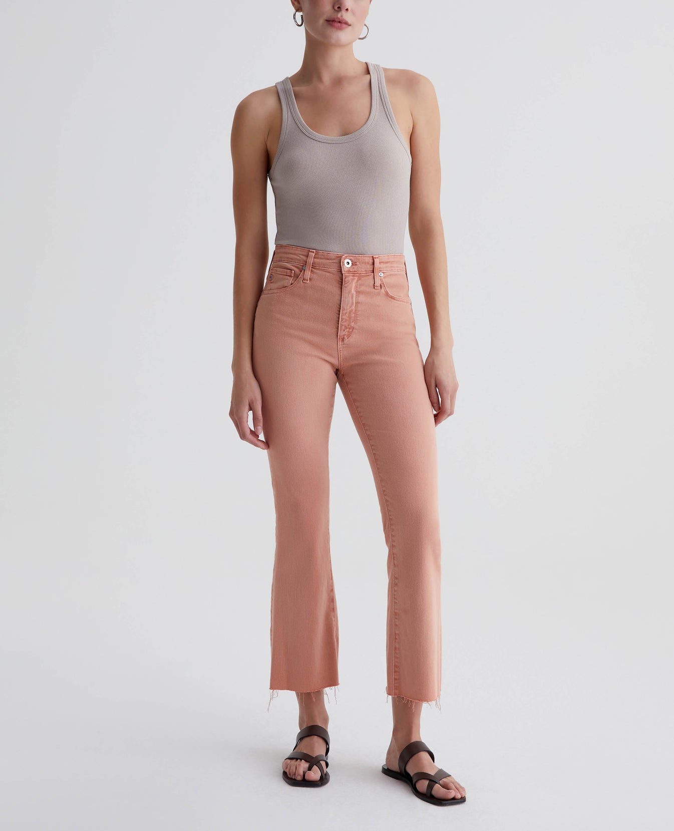 Farrah Boot Crop Sulfur Pink Peach Womens Bottom Photo 1