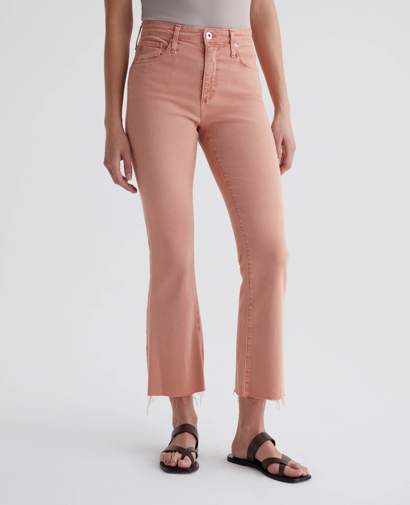 Farrah Boot Crop Sulfur Pink Peach Womens Bottom Photo 2