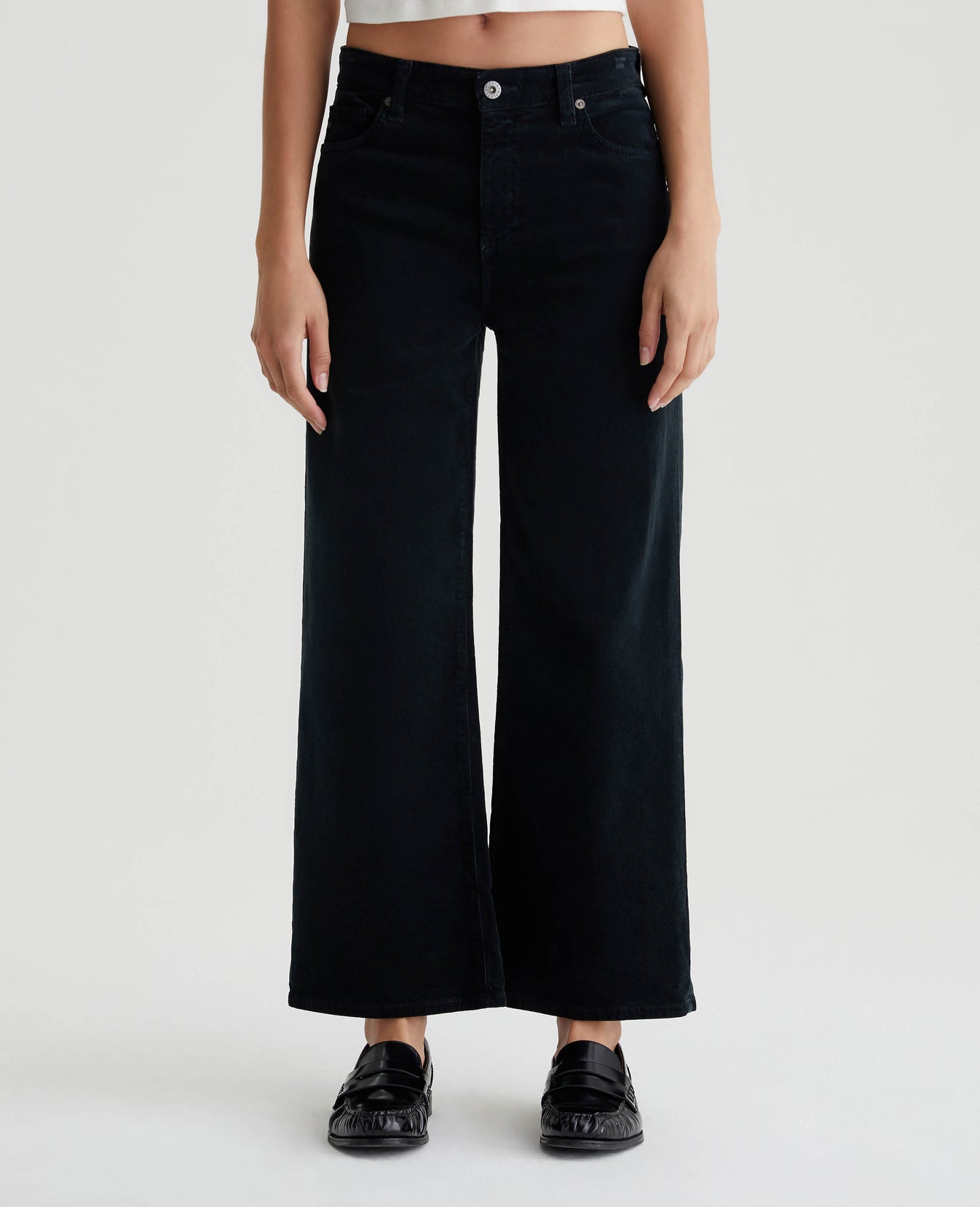 Saige Wide Leg Crop Sulfur Smooth Slate Womens Bottom Photo 2