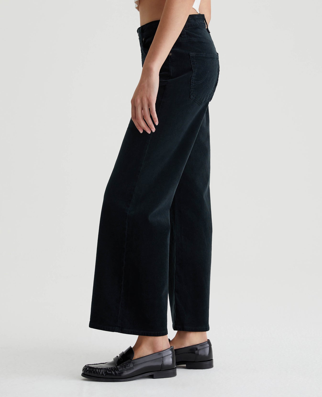 Saige Wide Leg Crop Sulfur Smooth Slate Womens Bottom Photo 4