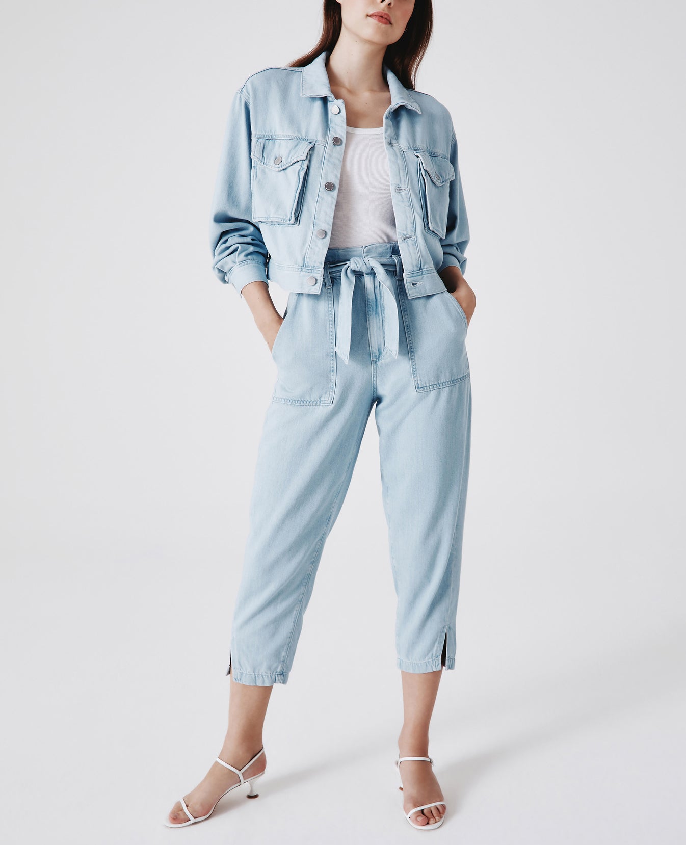 Renn Paperbag Roxbury High-Rise Barrel Women Bottoms Photo 1