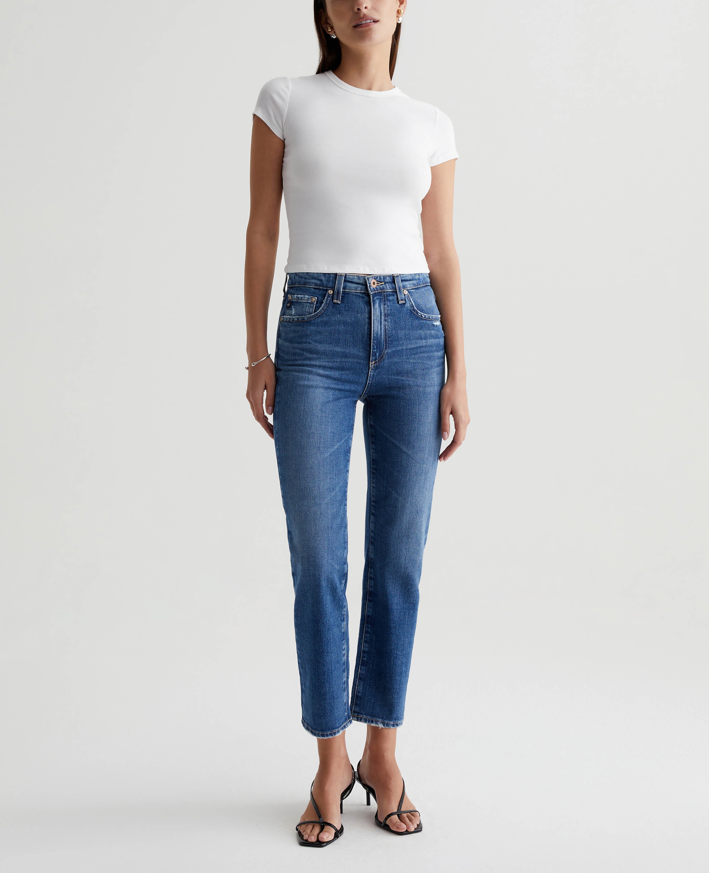 Women Saige Crop Alibi Destructed