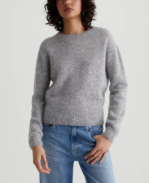 Morgan Crew Heather Grey Womens Top Photo 1