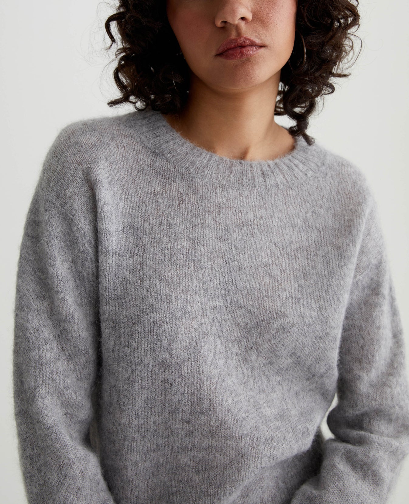 Morgan Crew Heather Grey Womens Top Photo 3