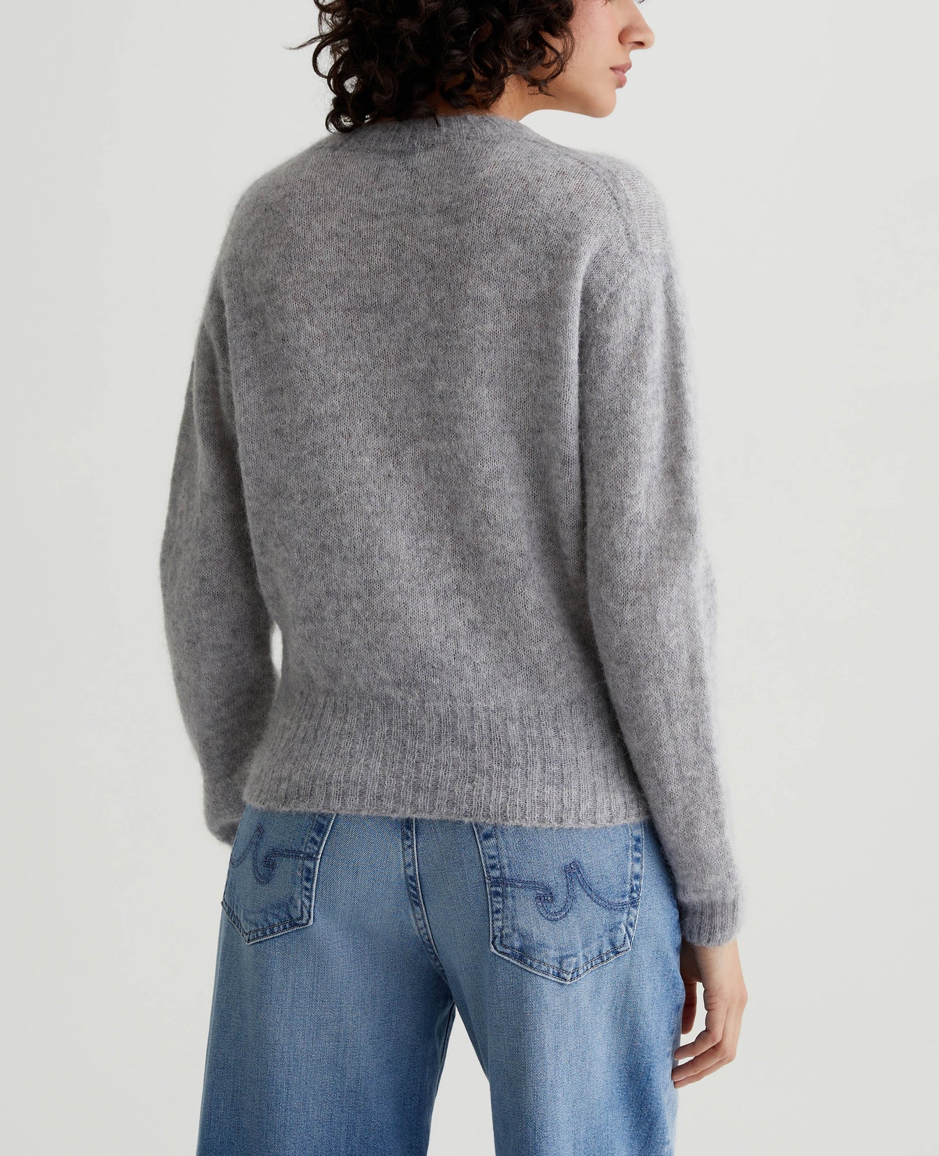 Morgan Crew Heather Grey Womens Top Photo 6